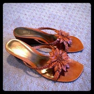 Bakers Women's Leather Flower Sandals